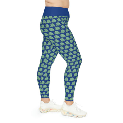 Elephant Plus Size Leggings animal kingdom, One of a Kind Workout Activewear for Wife Fitness, Best Friend, mom and me tights Christmas Gift