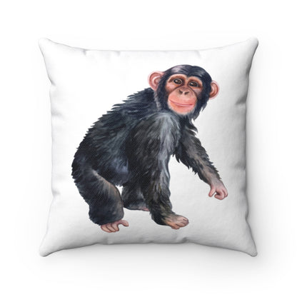 Monkey Spun Polyester Square Pillow