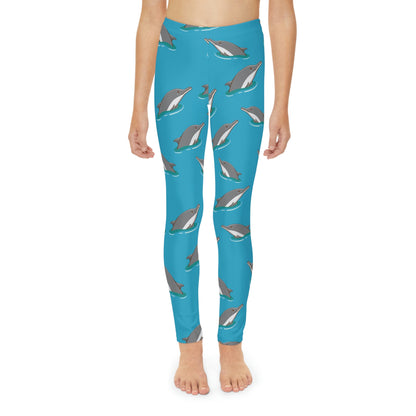 Dolphin, Ocean, Beach Youth Leggings,  One of a Kind Gift - Unique Workout Activewear tights for  kids fitness, Daughter, Niece  Christmas Gift