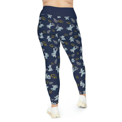 Elephant animal kingdom, Safari Plus Size Leggings One of a Kind Gift - Workout Activewear tights for Mom fitness, Mothers Day, Girlfriend Gift