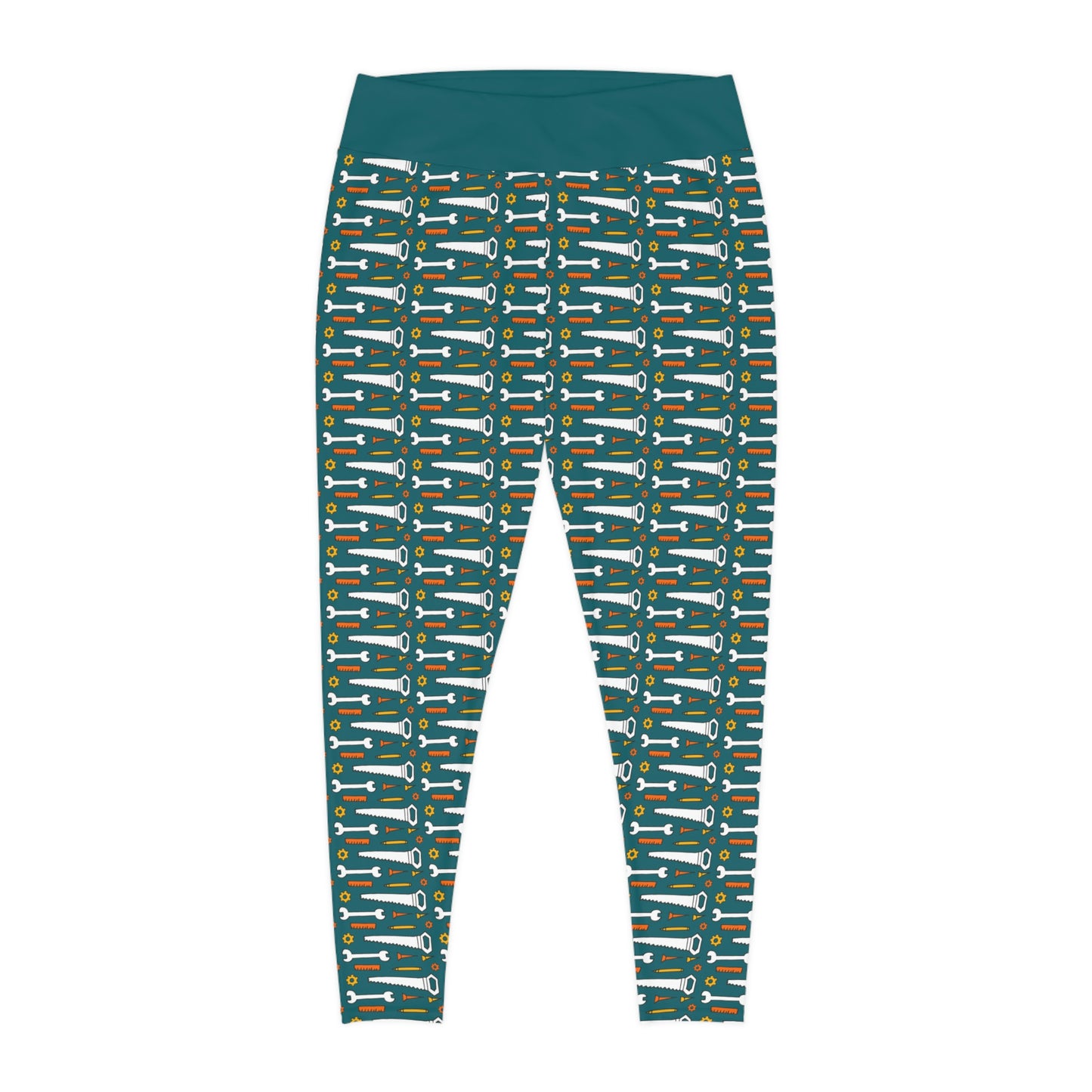 Construction Tools Plus Size Leggings One of a Kind Unique Workout Activewear tights for Mom fitness, Mothers Day, Girlfriend Christmas Gift