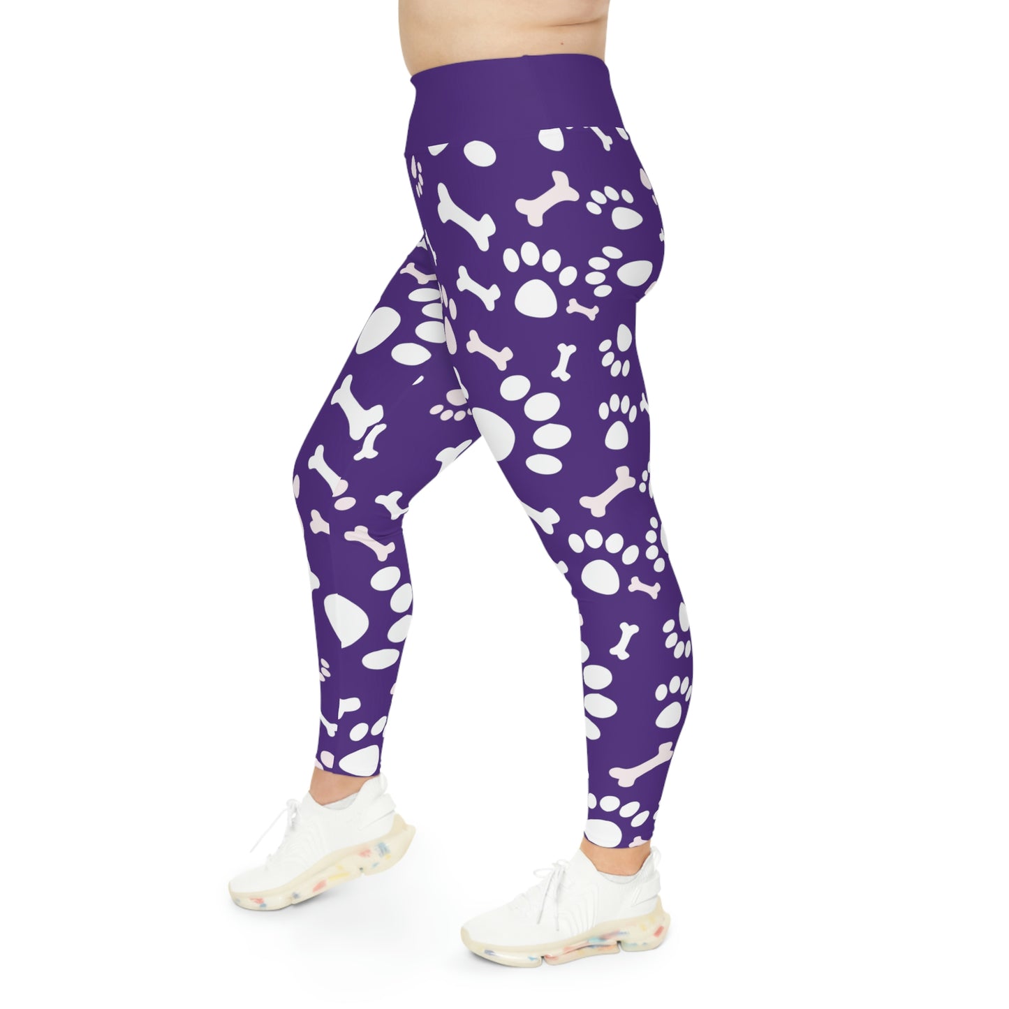 Dog Mom Plus Size Leggings One of a Kind Gift - Unique Workout Activewear tights for Mom fitness, Mothers Day, Girlfriend Christmas Gift