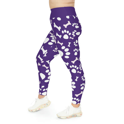 Dog Mom Plus Size Leggings One of a Kind Gift - Unique Workout Activewear tights for Mom fitness, Mothers Day, Girlfriend Christmas Gift