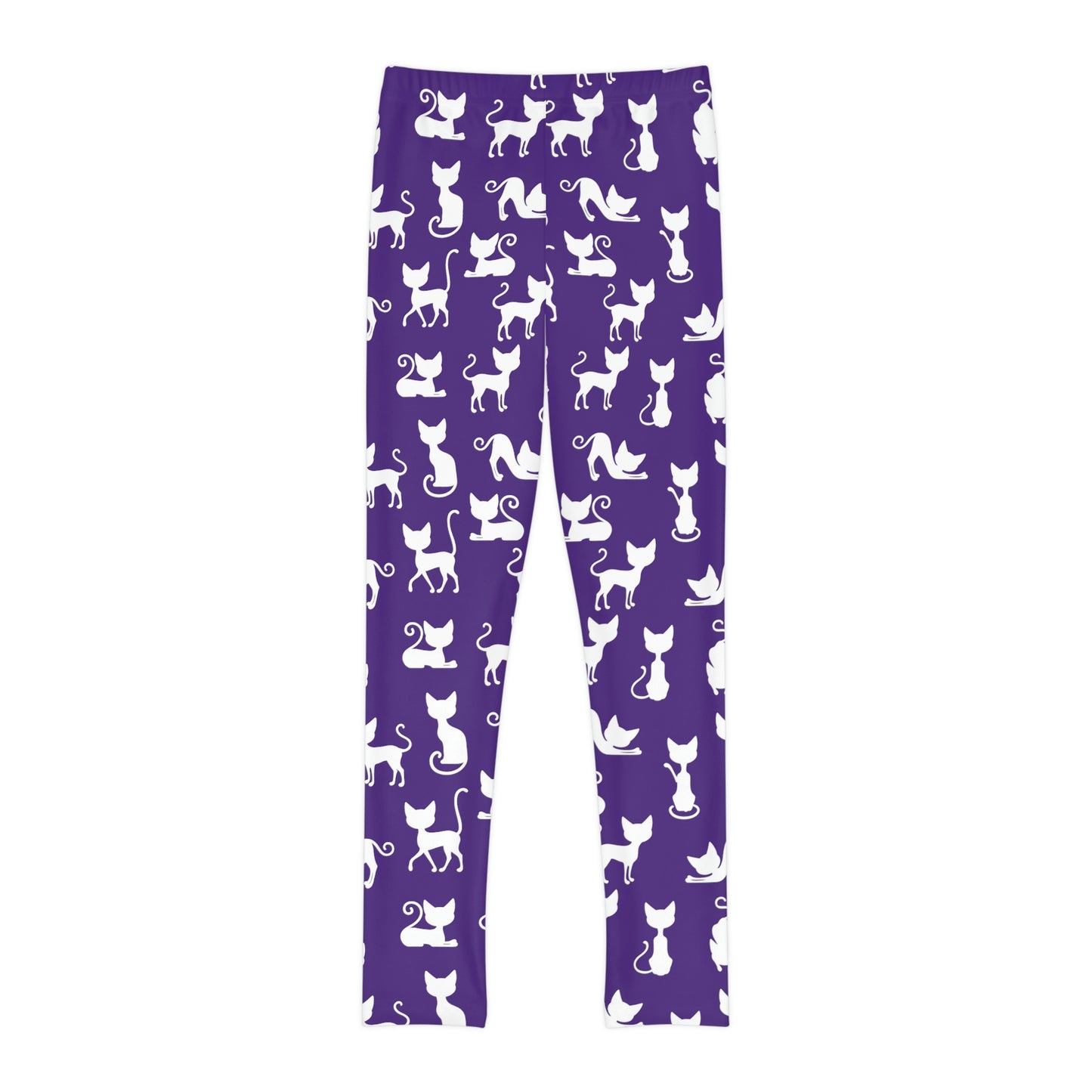 Cat Lovers Cute Summer Youth Leggings, One of a Kind Gift - Workout Activewear tights for kids, Granddaughter, Niece Christmas Gift