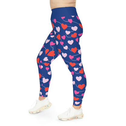 Valentines Day Gift For Her Plus Size Leggings . One of a Kind Workout Activewear tights for Mothers Day, Girlfriend, Gift for Her