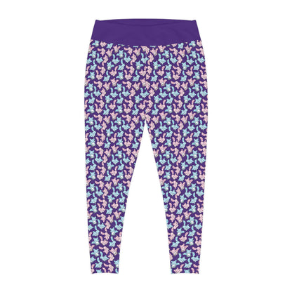Cat Mom Plus Size Leggings One of a Kind Gift - Unique Workout Activewear tights for Mom fitness, Mothers Day, Girlfriend Christmas Gift