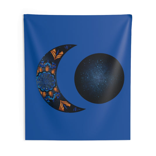 Crescent moon Phase Tapestry for Contemporary Home Decor, Wall Hanging Art for Baby Nursery, Dorm room, Coastal Home . Housewarming Gift