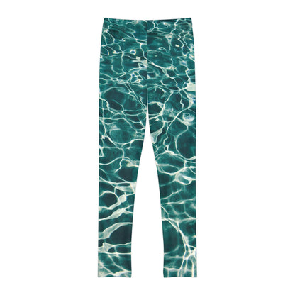 Magical Water Cute Summer Youth Leggings, One of a Kind Gift - Workout Activewear tights for kids, Granddaughter, Niece Christmas Gift