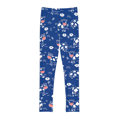 Cow Youth Leggings,  One of a Kind Gift - Unique Workout Activewear tights for  kids Fitness , Daughter, Niece  Christmas Gift