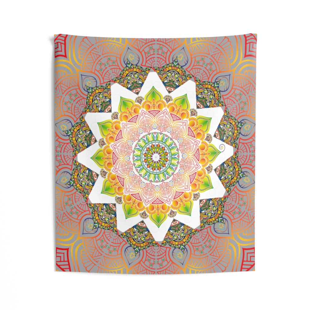 Mandala Tapestry for Contemporary Home Decor . Inspirational Wall Hanging Art for Baby Nursery, Dorm room, Coastal Home . Housewarming Gift