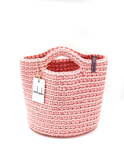 Scandinavian Style Tote Bag Short Handles Handmade