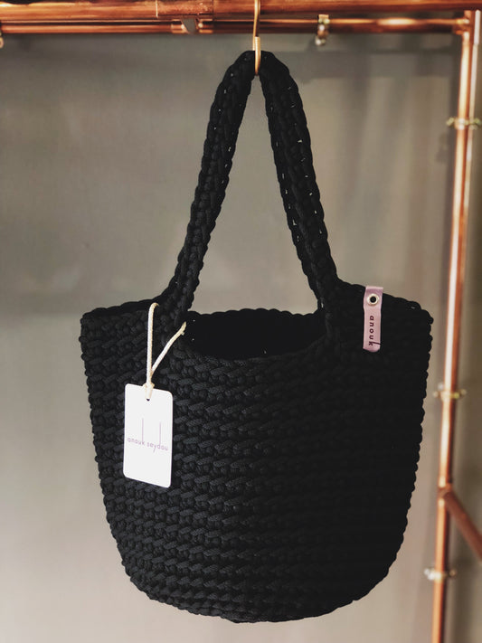 Scandinavian Style Long Handles Handmade Tote Bag