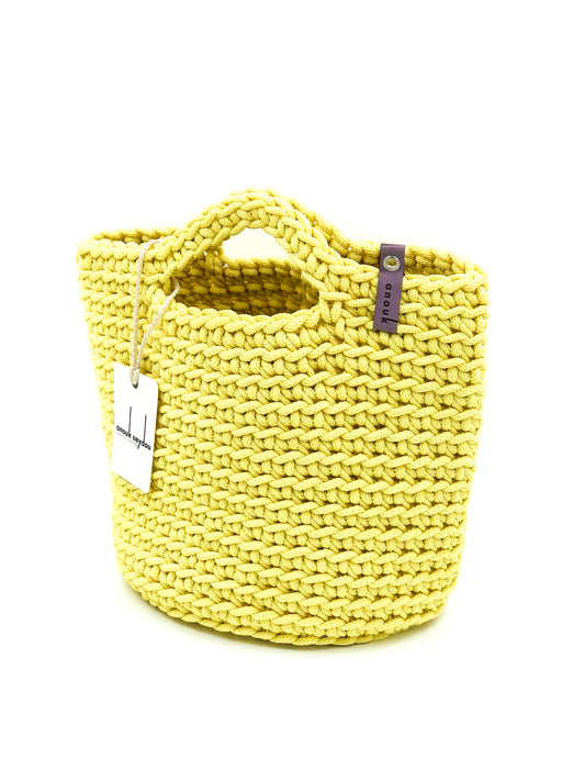 Scandinavian Style Short Handles Handmade Tote Bag