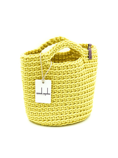 Scandinavian Style Short Handles Handmade Tote Bag