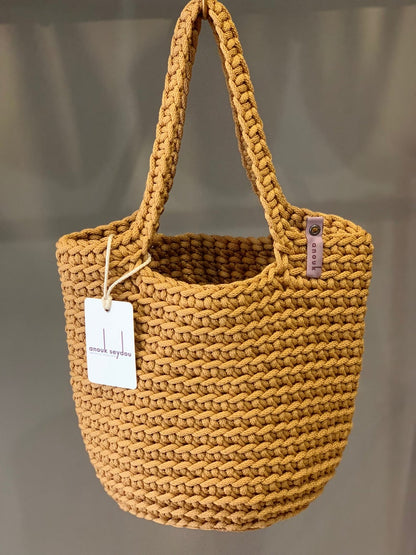 Scandinavian Handmade Tote Bag Long Handles