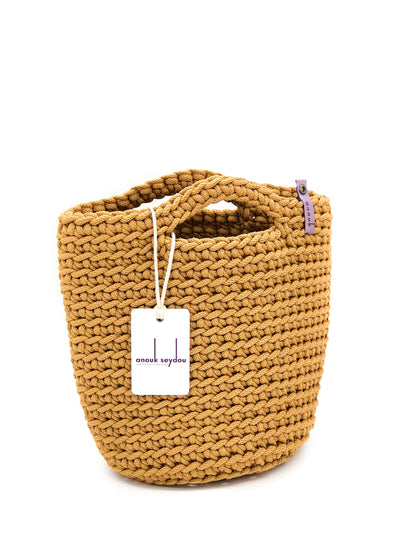 Scandinavian Style Short Handle Handmade Tote Bags