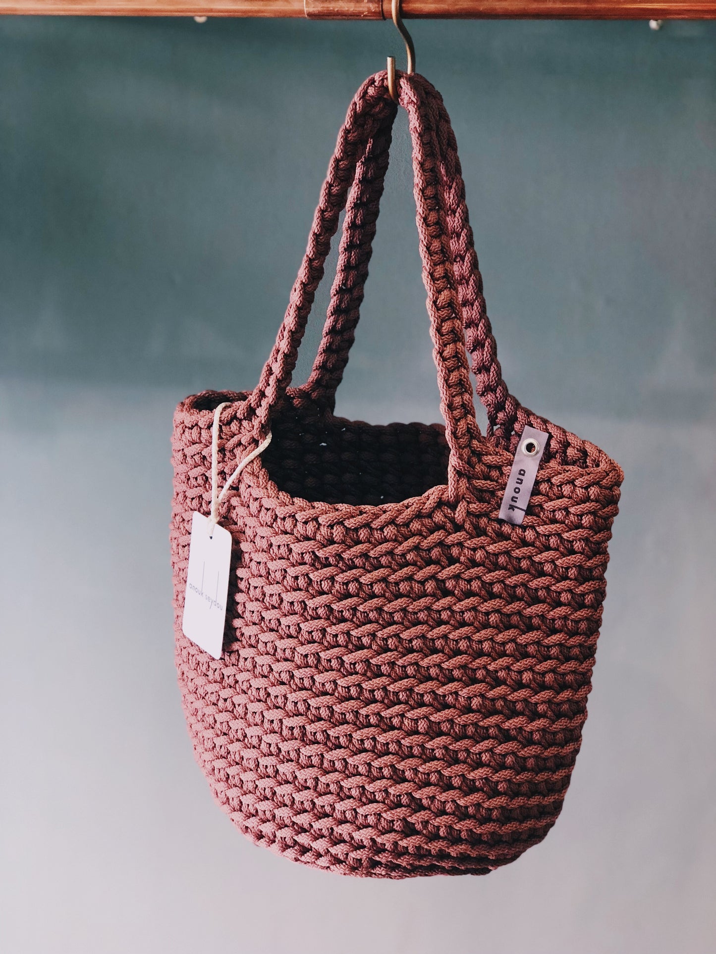 Scandinavian Style Tote Bag Long Handles