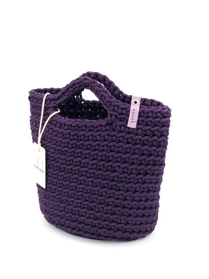 Scandinavian Style Handmade Crochet Tote Bag with Short Handles
