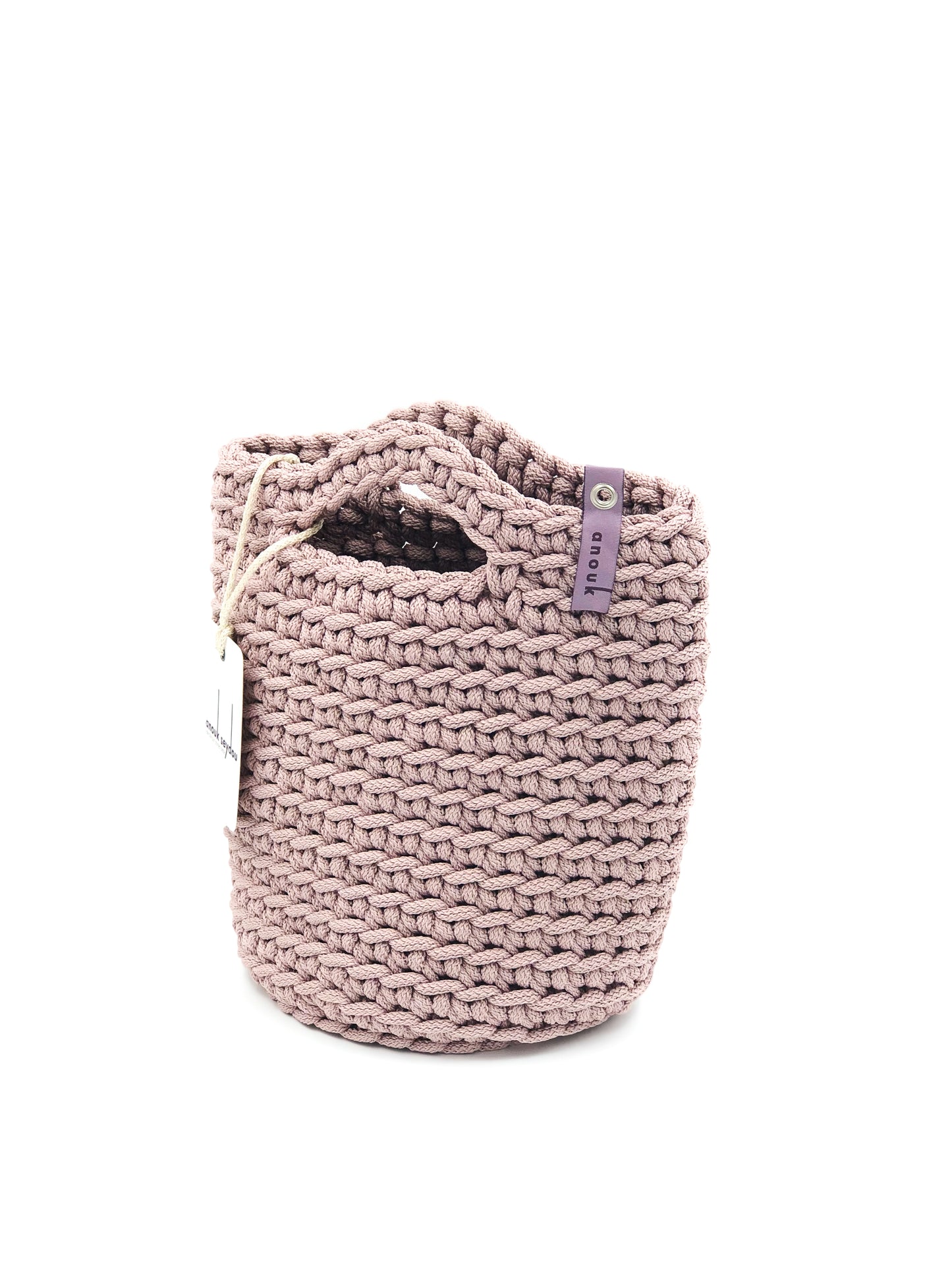 Tote Bag Scandinavian Style Dusty Lavender Crochet Tote Bag  Size MINI