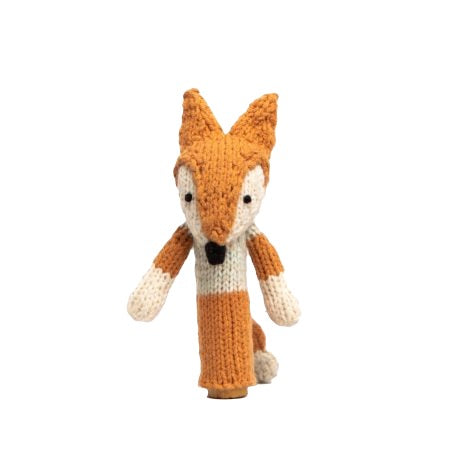 Fox crochet finger puppet Old MacDonald's Safari Animal - Kid Stocking Stuffer, Woodland Forest Friends, Nursery Rhyme Amigurumi Set