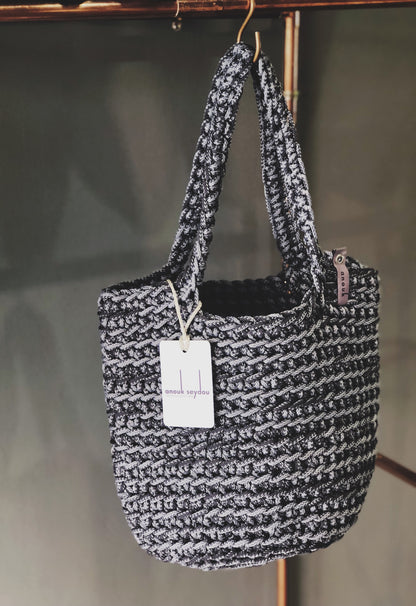 Scandinavian Style Tote Bag Long Handles Handmade