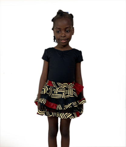 Girls African Wax Skirt