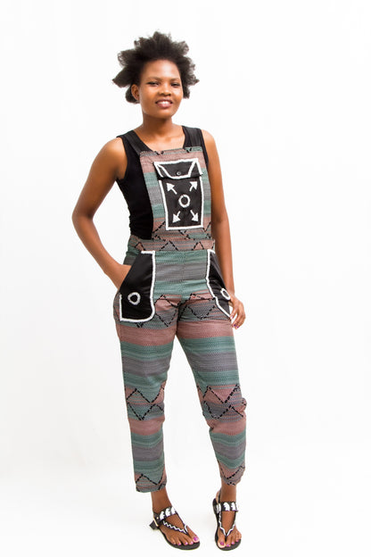 Beaded African Wax Romper