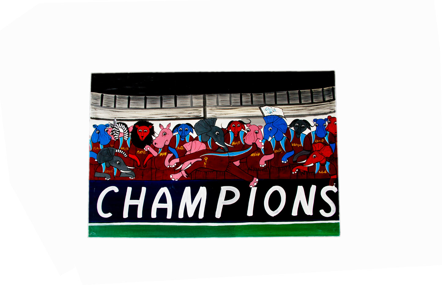 Sport Art painting, Tinga Tinga art, Masai kisu