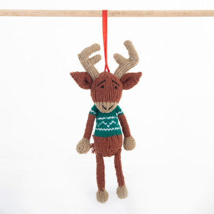 Christmas Ornament Reindeer : Green Ornament