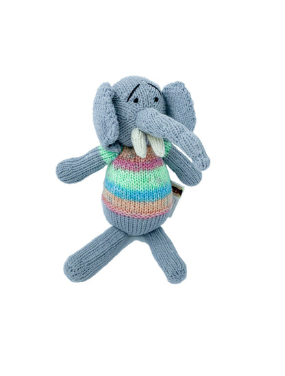 Elephant Handmade Crochet stuffed Doll for Montessori Play, Nursery Decor, and Baby Shower Gifts . Granddaughter, niece, nephew & grandson