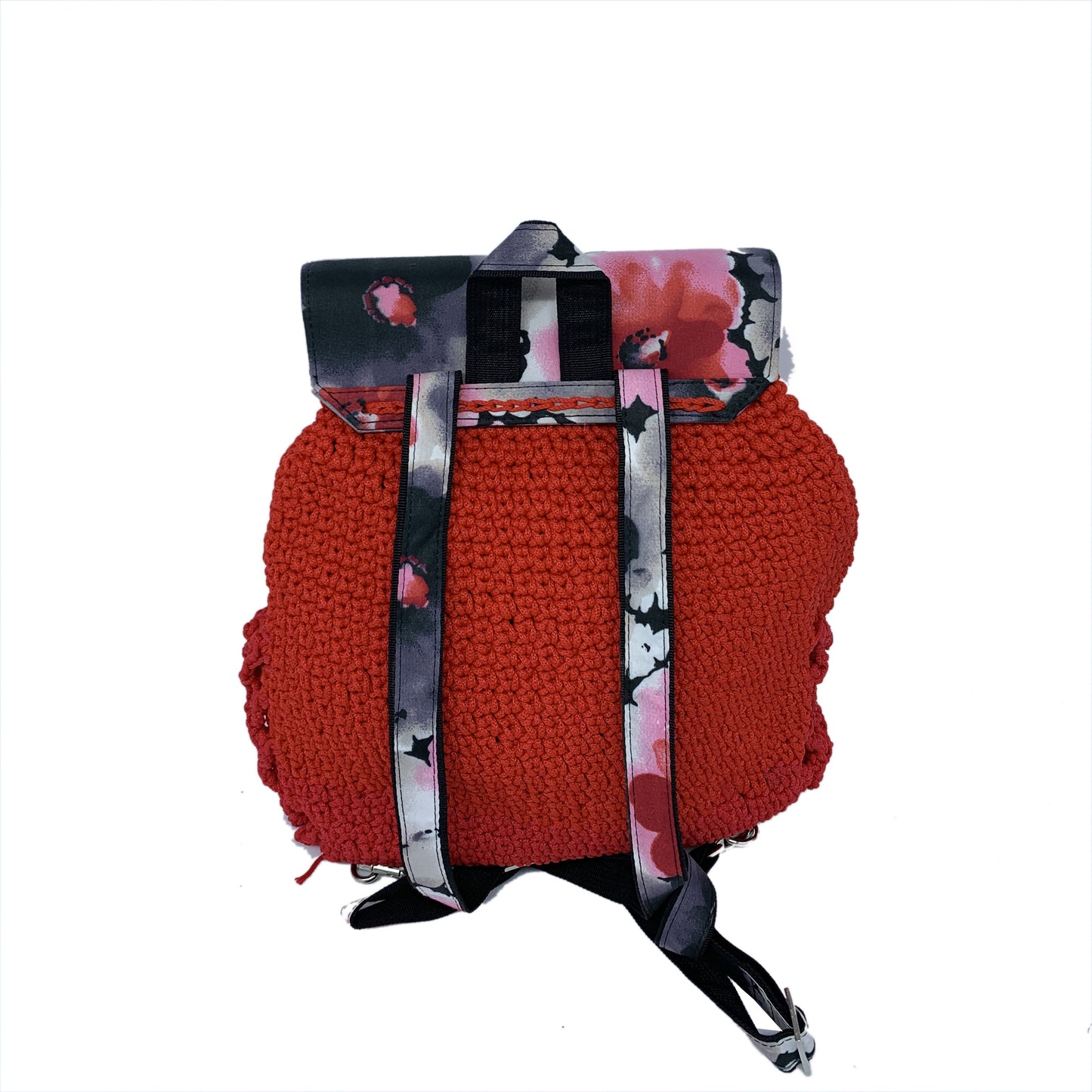 Cute Crochet Backpack with Ankara African Fabric - Weekend Bag for Mom. Boho Tote or Cross Body Duffle , Daughter Birthday, Back to School Gift