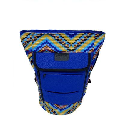 Fathers Backpack with Ankara African Fabric - Weekend Bag for Dad. Boho Tote or Cross Body Duffle Bag for Office, Husband Birthday, Gift for Him