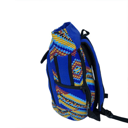 Fathers Backpack with Ankara African Fabric - Weekend Bag for Dad. Boho Tote or Cross Body Duffle Bag for Office, Husband Birthday, Gift for Him