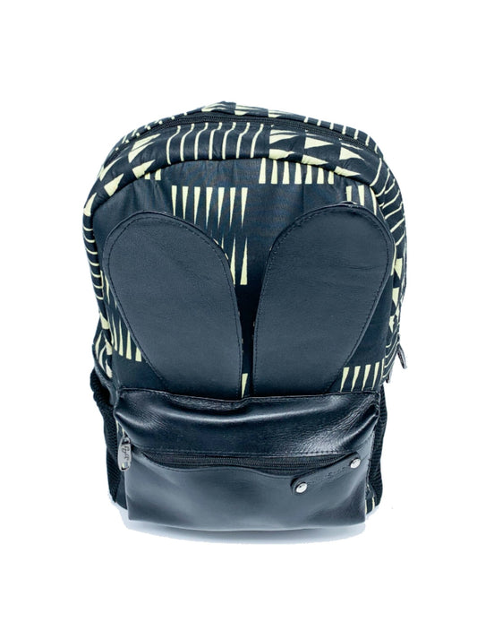 Bunny Backpack with Ankara African Fabric - Weekend Bag for Kids. Boho Tote or Cross Body Duffle , Daughter Birthday, Back to School Gift