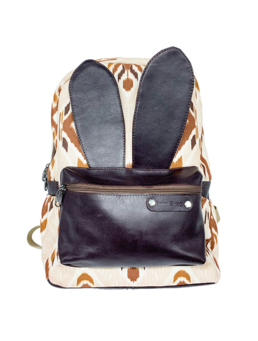 Cute Bunny Ears for back to school Gift - Weekend Bag for Kids .  Boho Tote or Cross Body Duffle , Daughter Birthday,  Niece Nephew Gift