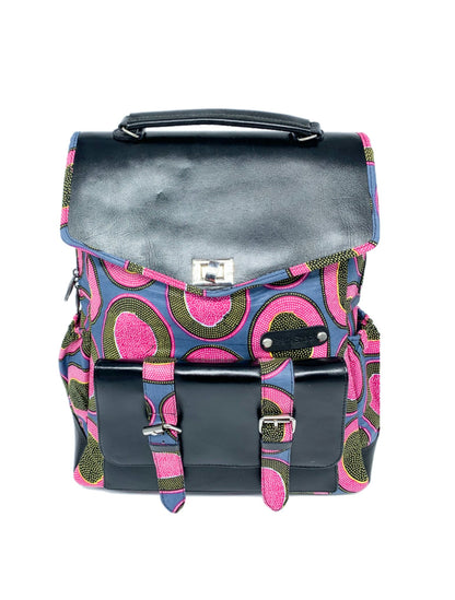 Convertible Backpack  with Ankara African Fabric - Weekender Bag for Women . Boho Tote or Cross Body Bag for Mothers Day, Granddaughter Gift