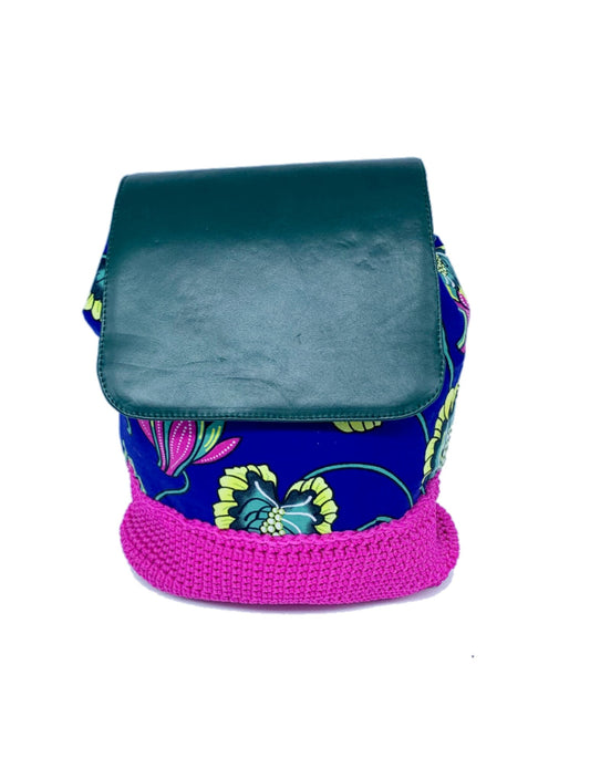 Convertible Backpack with Ankara African Fabric - Weekend Bag for Mom. Boho Tote or Cross Body Duffle Bag for Office, Wife Birthday, Gift for Her