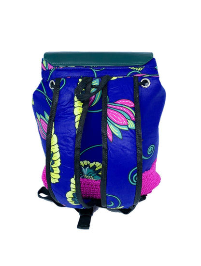 Convertible Backpack with Ankara African Fabric - Weekend Bag for Mom. Boho Tote or Cross Body Duffle Bag for Office, Wife Birthday, Gift for Her