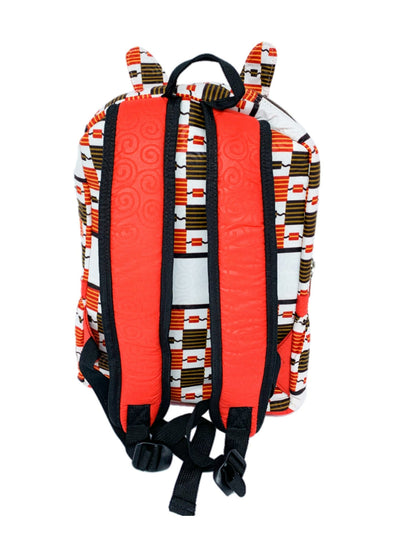 Cat Backpack with Ankara African Fabric - Weekend Bag for Mom. Boho Tote or Cross Body Duffle Bag for Office, Wife Birthday, Gift for Her