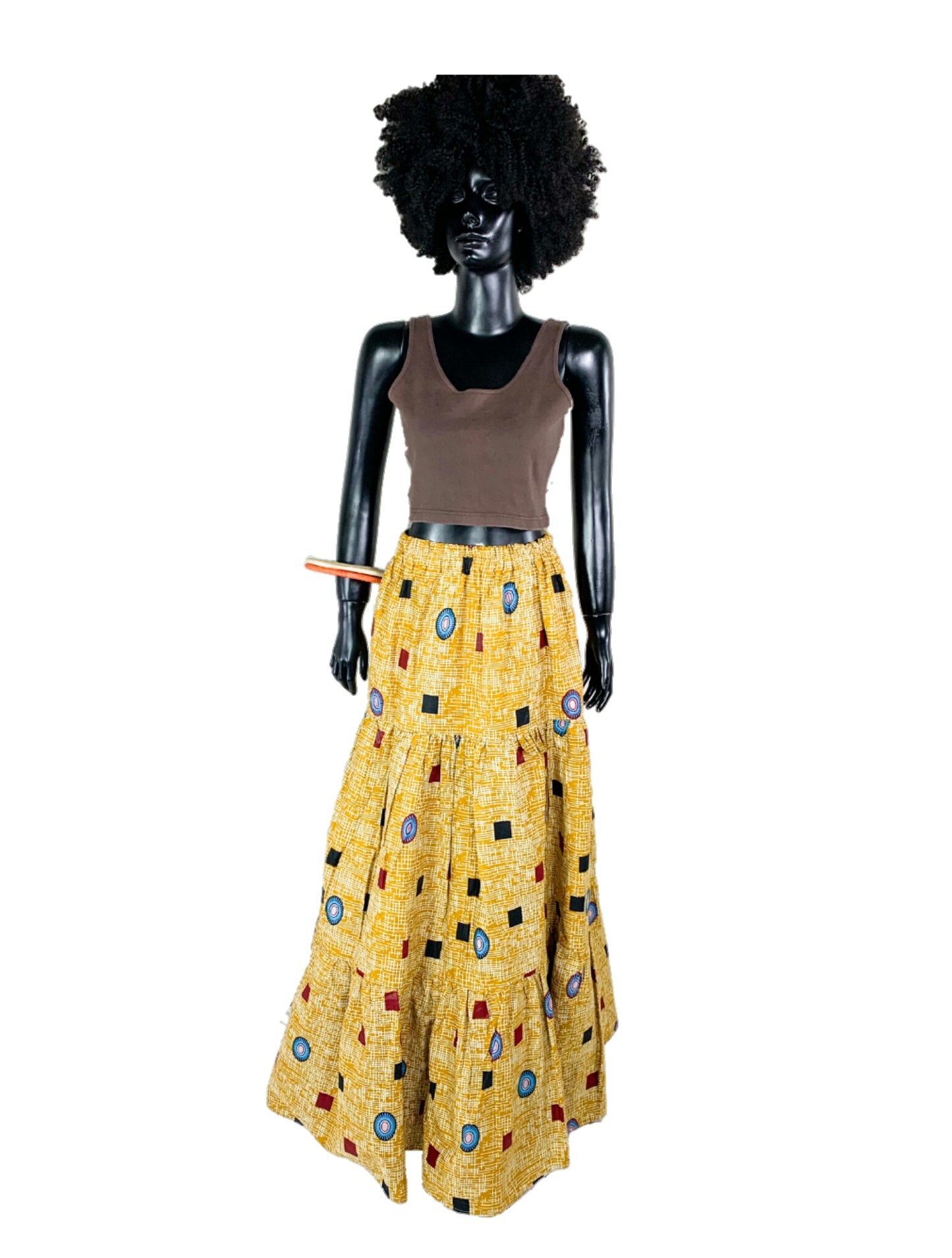 I will take you to my mother African wax skirt