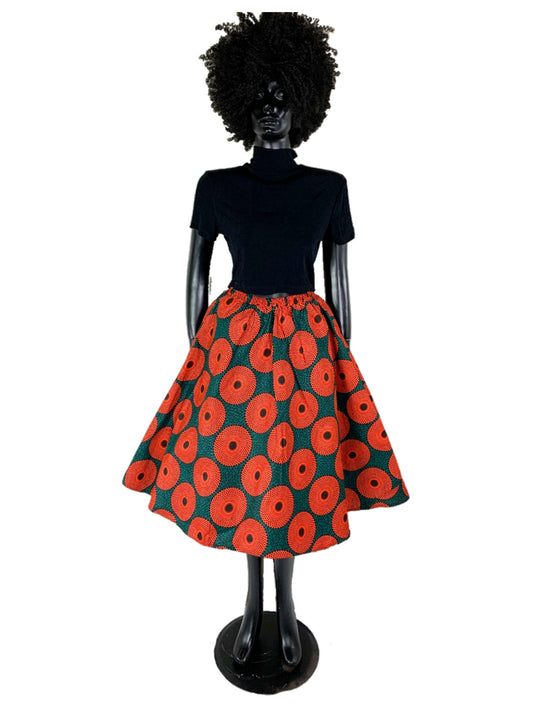 African Wax Skirt