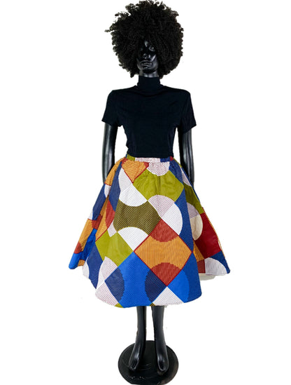 African Wax Skirt