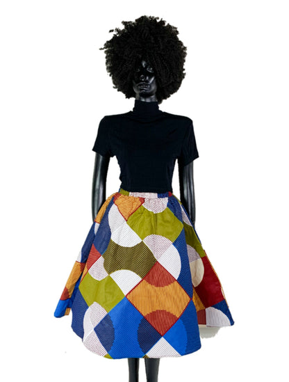 African Wax Skirt