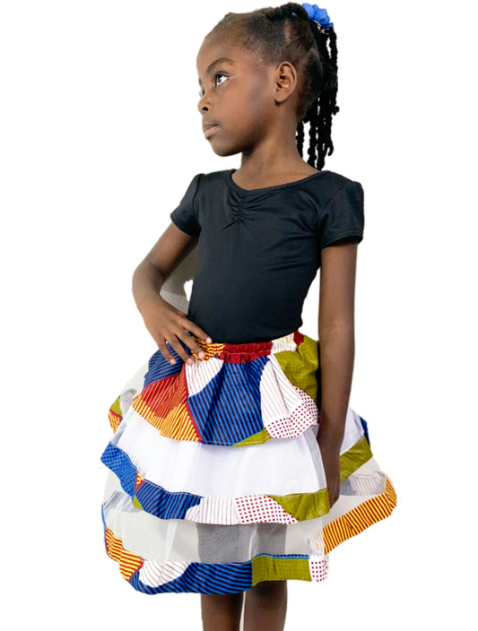 Girls African Wax Skirt