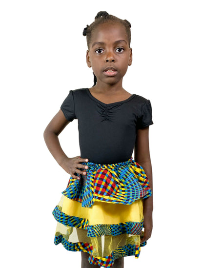 Girls African Wax Skirt