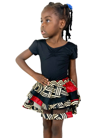 Girls African Wax Skirt
