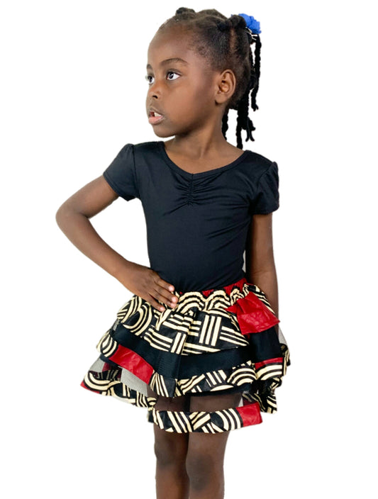 Girls African Wax Skirt