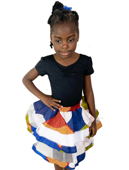 Girls African Wax Skirt