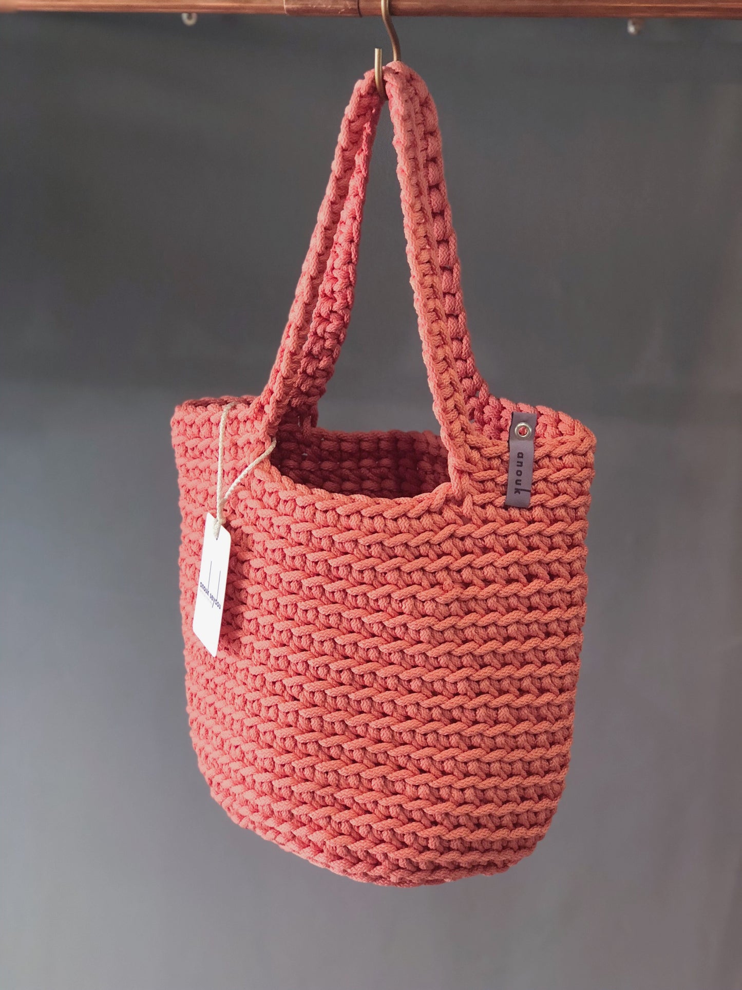 Scandinavian Style Long Handle Tote Bag Handmade