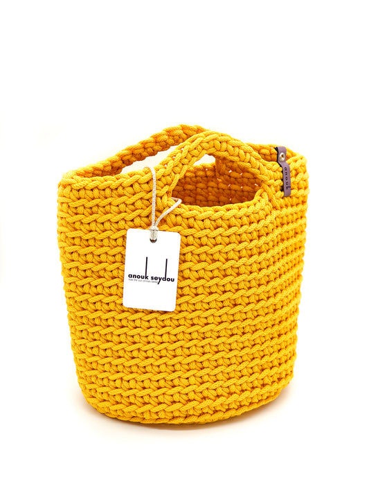 Scandinavian Style Handmade Crochet Tote Bag Sunflower